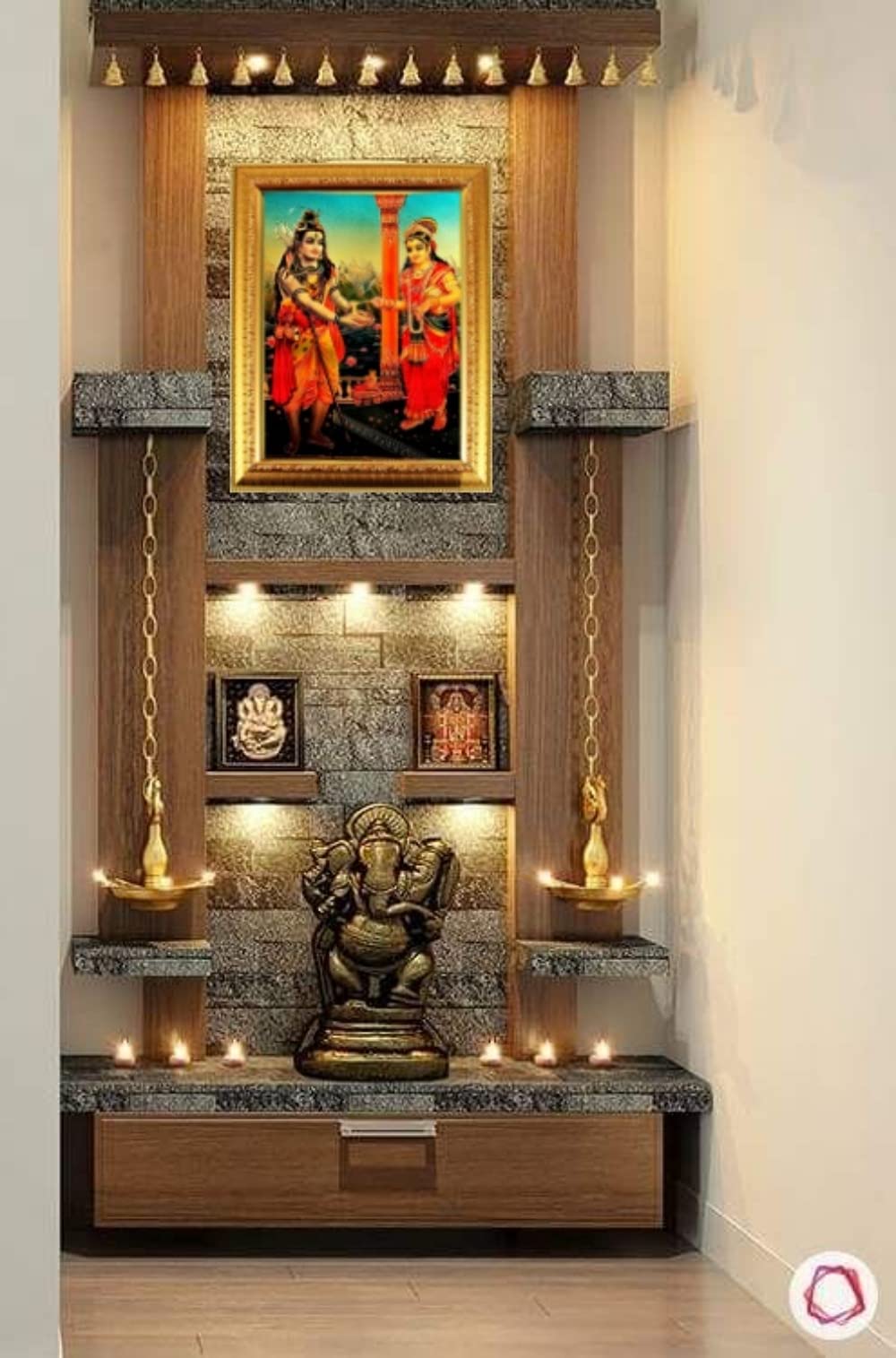 Suninow God Shiv And Maa Annapurna Devi Photo For Pooja | Hindu Bhagwan Devi Devta Photo | God Photo Frames | Wall D?Cor Photo F